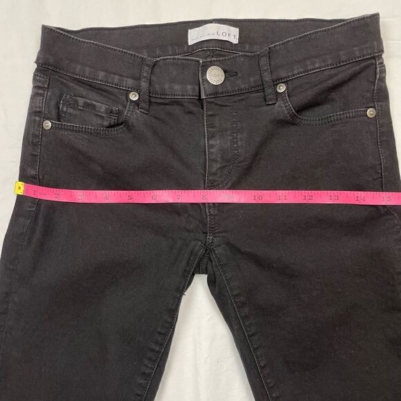 Made & Loved LOFT Skinny Jeans with Tie in Black, size 24 - VGUC - Picture 12 of 16